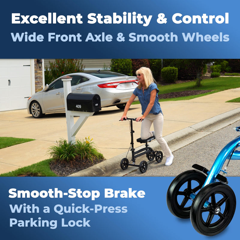 Load image into Gallery viewer, Economy KneeRover® Steerable Knee Walker Metallic Blue
