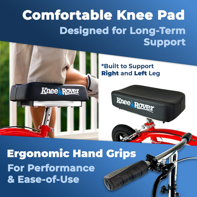 Load image into Gallery viewer, KneeRover® Jr All Terrain Knee Scooter Red
