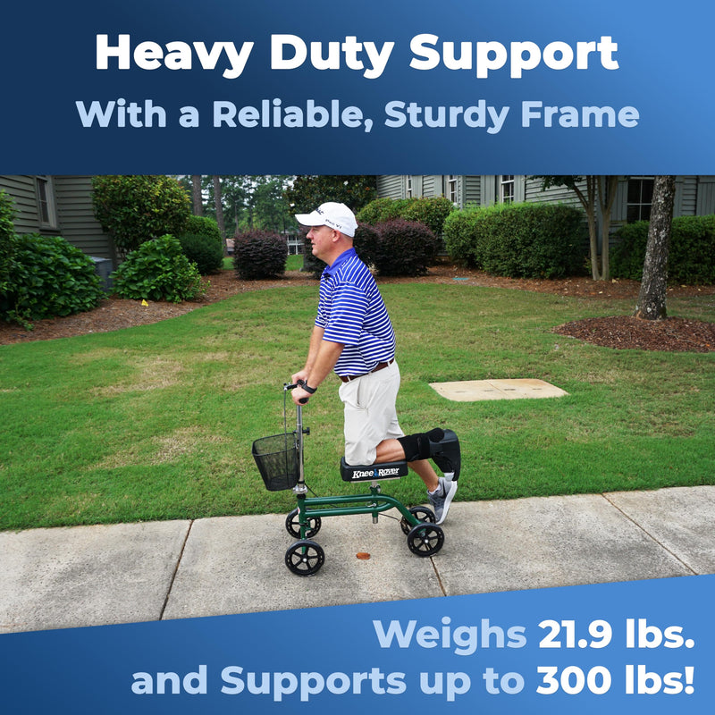 Load image into Gallery viewer, KneeRover®  Steerable Knee Scooter Green
