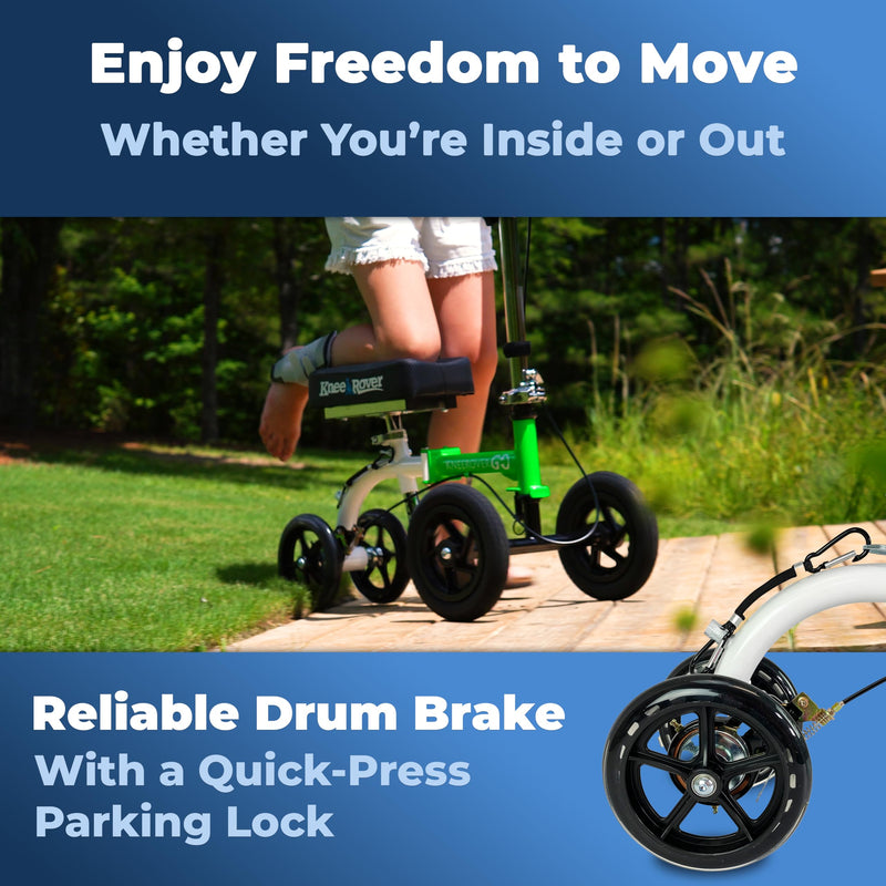 Load image into Gallery viewer, KneeRover® GO HYBRID Knee Scooter  with ALL TERRAIN Front Wheels
