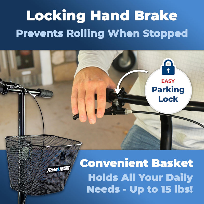 Load image into Gallery viewer, KneeRover® Steerable Seated Scooter
