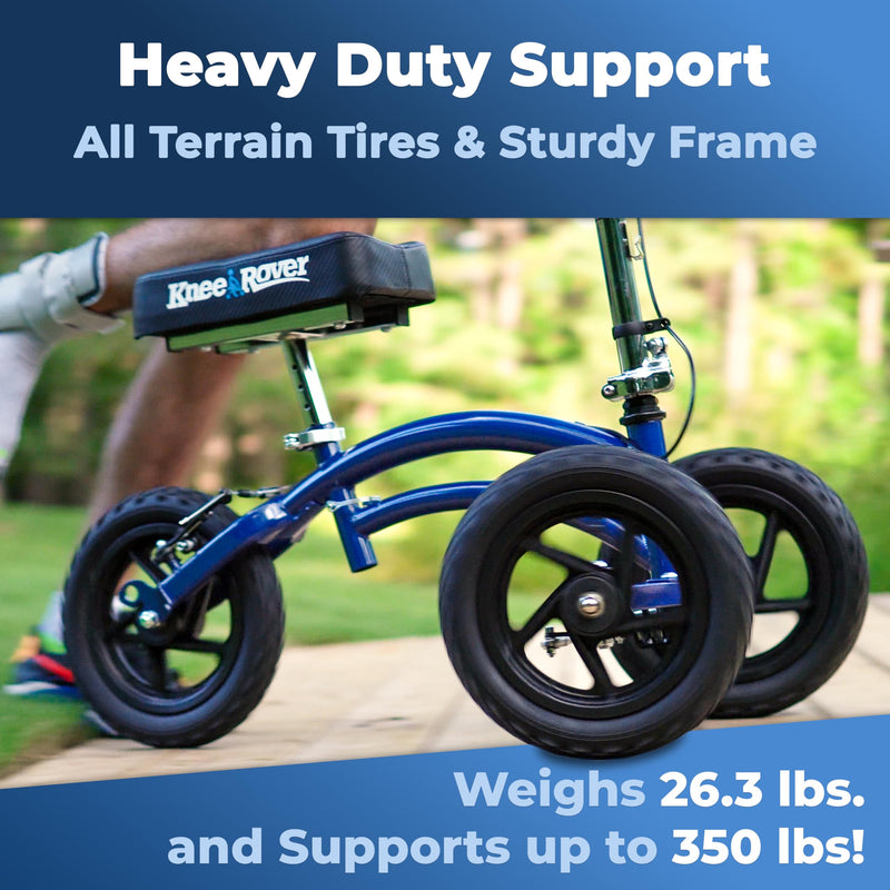 Load image into Gallery viewer, All Terrain KneeRover® Steerable Knee Scooter Blue
