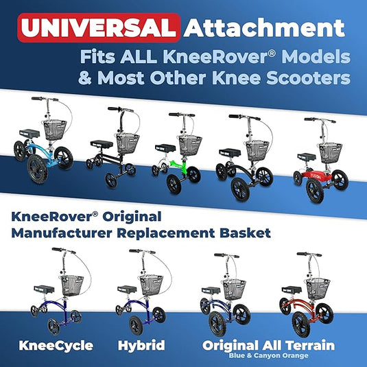 Knee Walker Wire Basket Accessory with handle - includes attachment bracket