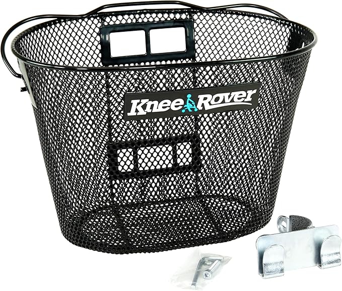 Load image into Gallery viewer, Knee Walker Wire Basket Accessory with handle - includes attachment bracket
