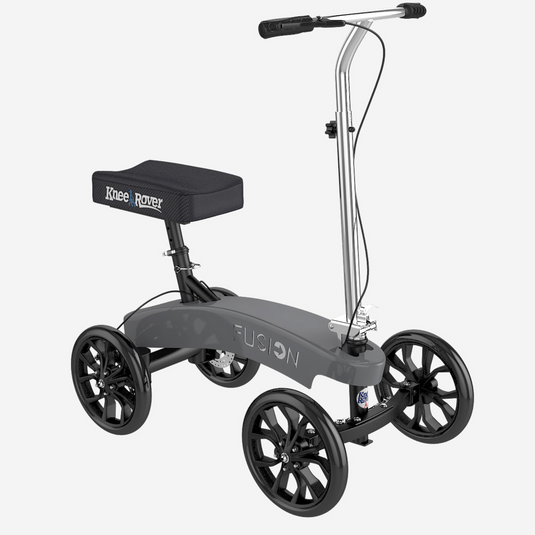 KneeRover® Fusion Patented Knee Scooter Crutch Alternative with 4 Wheel Steering