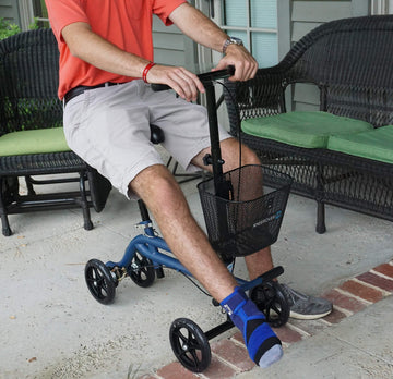 Large Comfortable Gel Padded Seat for Steerable Seated Knee Scooters