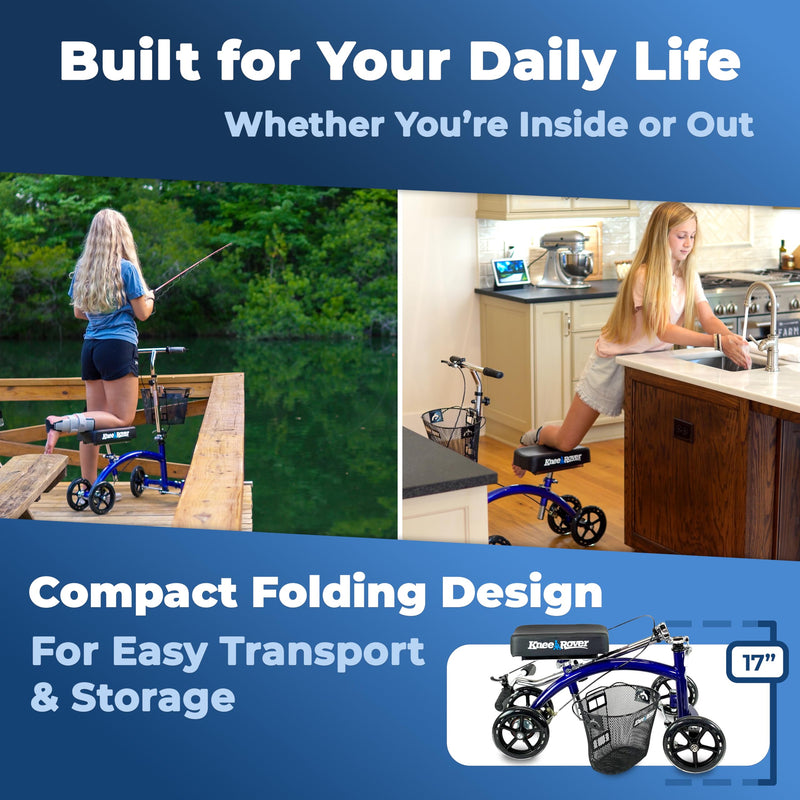 Load image into Gallery viewer, KneeRover® Deluxe Knee Cycle Steerable Knee Walker
