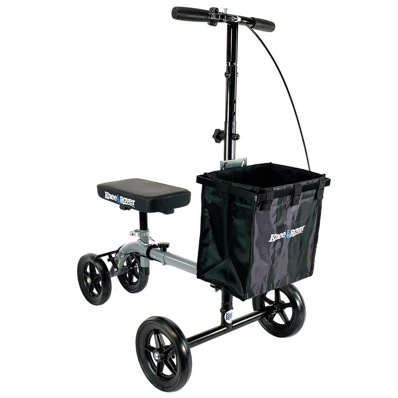 Load image into Gallery viewer, KneeRover® ULTRA Knee Walker - Lightweight Economy Steerable Knee Scooter in Platinum Gray

