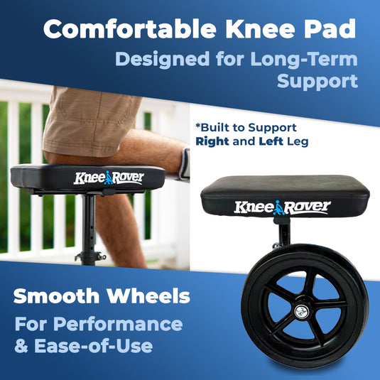 KneeRover® ULTRA Knee Walker - Lightweight Economy Steerable Knee Scooter in Platinum Gray