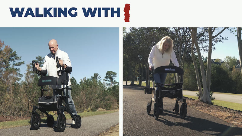 Load and play video in Gallery viewer, KneeRover Walk Assist - Mobility Freedom Walking Bike in Silver
