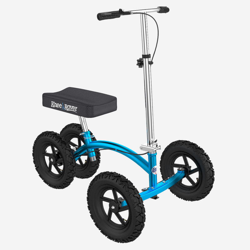 Load image into Gallery viewer, KneeRover® QUAD All Terrain Knee Scooter Metallic Blue
