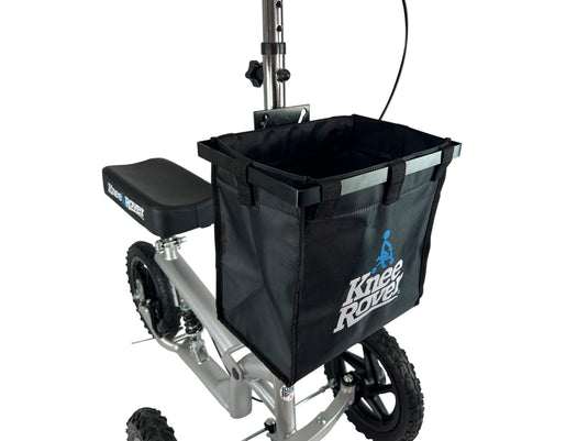 KneeRover Deluxe Knee Scooter Universal Basket Accessory with 15 Pound