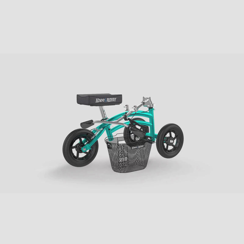 Load and play video in Gallery viewer, KneeRover® Jr All Terrain Knee Scooter Coastal Teal
