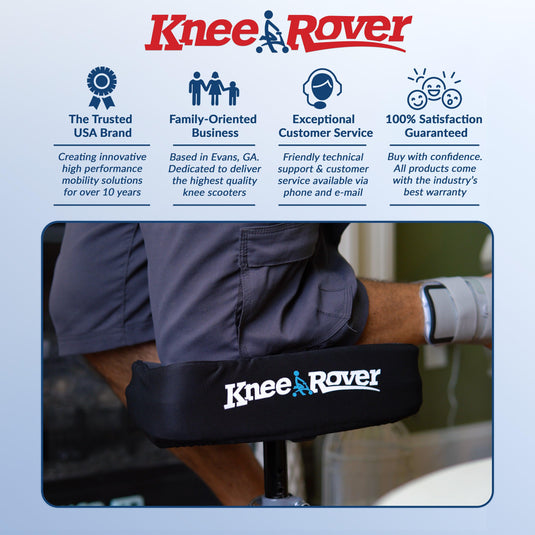 KneeRover® Memory Foam Knee Walker Kneepad Cover - KneeRover