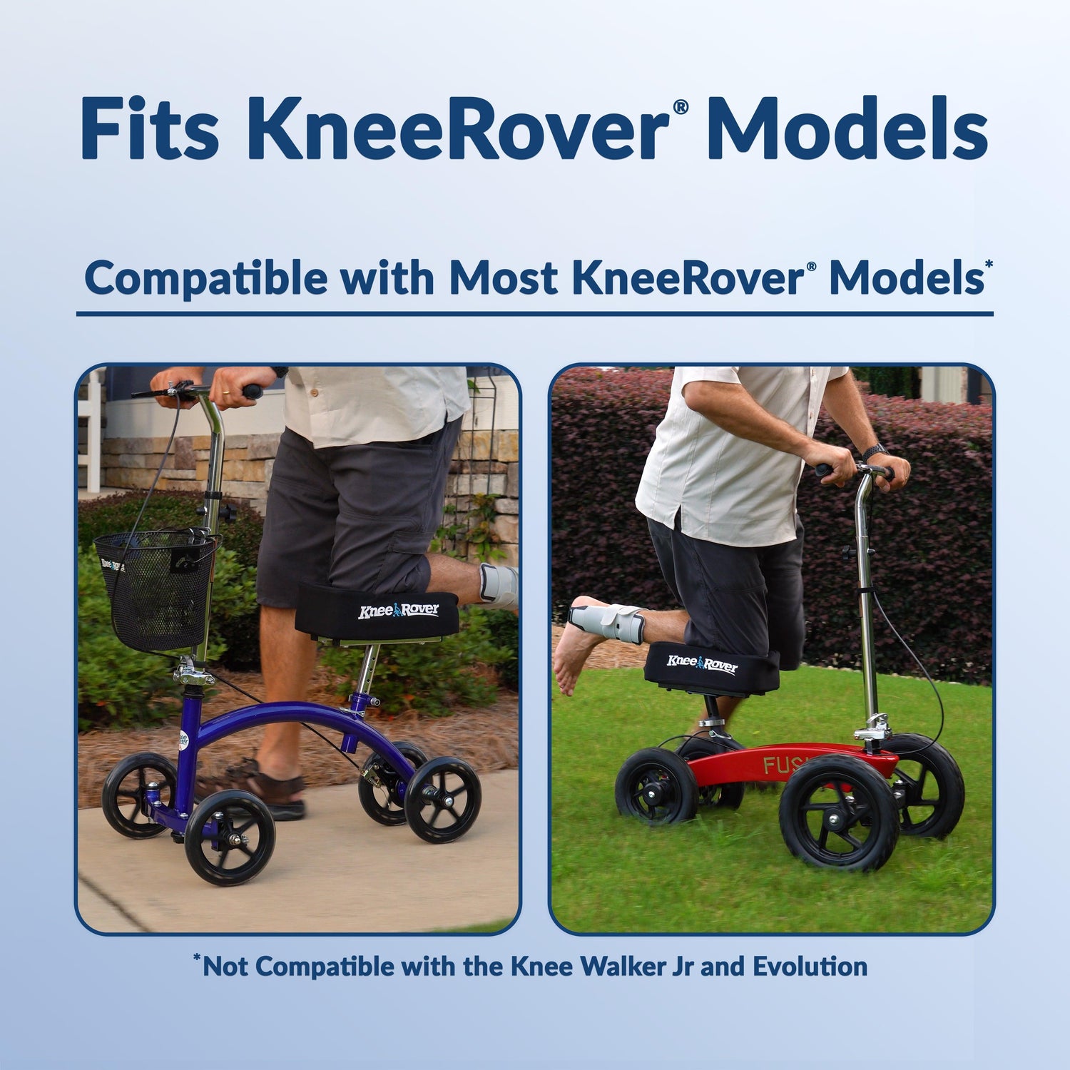 KneeRover Memory Foam Knee Walker Pad Knee Pad Cover